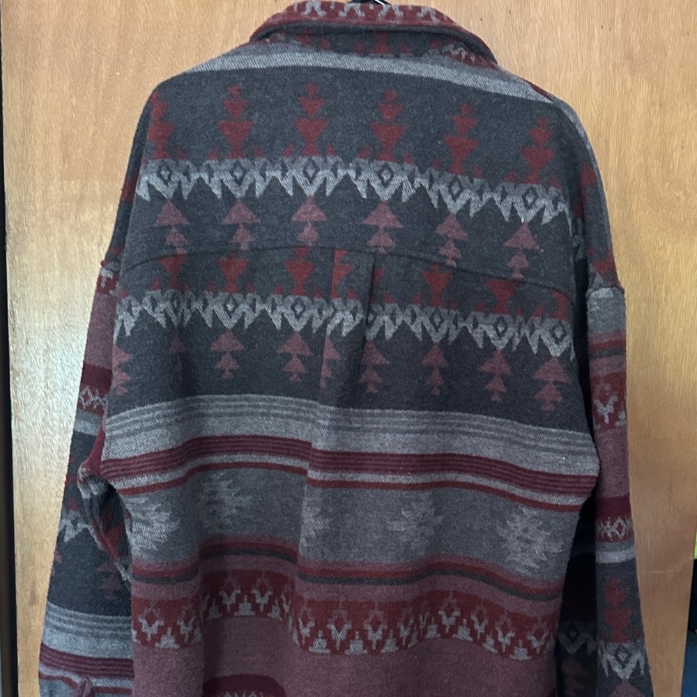 Patterned Button-Up Jacket/Sweater - Picture 2 of 2